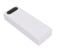 Tbest 22,5W Batterie Externe pour 20 Piles (White) | Chargeur mobile DIY, Double sortie USB, État de la batterie LCD, Conception légère, Compatible avec les téléphones