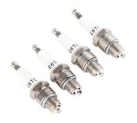 Tbest 4 Pièces Bougie D'Allumage 2 Temps E6TC Allumage Haute Performance pour PW50 PW80 PW60 LT50 LT80 Scooter Moto Matériau Céramique en Acier Inoxydable Durable