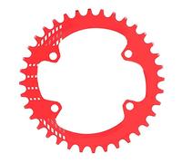 Tbest 42t Narrow Wide Chainring, Plateau de Pédalier, Étroit Large Chainring 96mm BCD 32T 34T 36T 38T vélo Simple chaîne Anneau Garde Compatible M6000 m7000 M8000 VTT(36T-Rouge)