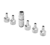 Tbest 6PCS Adaptateur Aérographe Ensemble 1/8in Mâle Acier Inoxydable