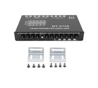 Tbest 7 Bande Égaliseur Voiture 6 Canaux 12V Caisson de Basses Réglable | Châssis Métallique, Contrôle de Bande de 63 Hz à 12 KHz, Alimentation 12 V , Sorties Avant, Arrière et Caisson de Basses,