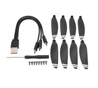 Tbest 8pcs 2,5 Pouces Propriétés pour E88 E88 E58 RC Drone Quadcoptère Remplacement des Lames de Rechange Matières Plastiques Robustes à Faible Bruit Amélioration de Votre Expérience