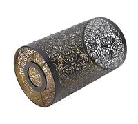 Tbest Abat-jour Circulaire en Métal sculpté Creux en Fer forgé Détachable pour Ampoule E27 E26 Table de Chevet éclairage Décoratif avec Art gravé