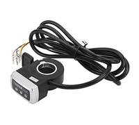 Tbest Accélérateur au Pouce à 6 Fils avec Interrupteur Marche/arrêt, Indicateur de Batterie, Ouverture de 22mm pour Vélo électrique et Scooter, Ensemble de Contrôle de Vitesse 36V (24V)