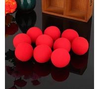 Tbest Accessoire de Tour de Magie avec Éponge Rouge en Forme de Boule | Matériau en mousse souple, Idéal pour les spectacles de rue, Effets de comédie classique, Paquet de 10 inclus