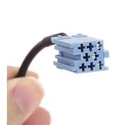 Tbest Adaptateur de Câble Mini ISO à 8 Broches, Connecteur Audio Durable ABS de qualité Supérieure pour Lecteur CD, Ligne Stéréo de Voiture, Transmission Sonore de