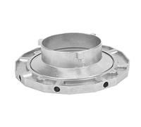 Tbest Adaptateur de Mandrin de Boîte à Lumière, Accessoire Professionnel de Lampe de Poche de Photographie en Métal pour équipement D'éclairage de Studio, Couleur Argent