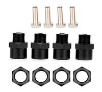 Tbest Adaptateur de moyeu hexagonal pour roue de 12 mm à 17 mm - Pour voiture D4 HSP 94123 1/10 RC - Noir