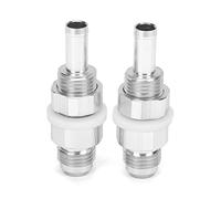 Tbest Adaptateur de Tuyau AN6 5/16, 2 Pièces, Raccord de Conduite de Carburant en Aluminium Haute Performance pour Lignes en Caoutchouc, Plastique et Nylon, Connexion de Cloison