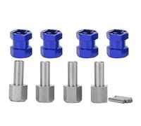 Tbest Adaptateur Hexagonal de Voiture RC, Adaptateur de Pilote de moyeu Hexagonal de Roue d'extension en métal RC de 12 mm pour D90 AX10 CC01 SCX10 F350(Bleu)