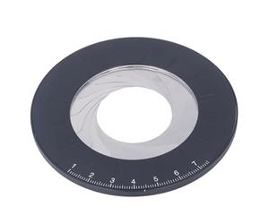 Tbest Aides au Lettrage, Outil de Création de Dessin de Cercle Règle de Modèle Rond Rotatif Réglable Noir avec Couteau à Découper
