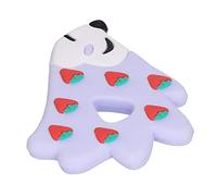 Tbest Anneau de Dentition en Forme de Hérisson Fraise pour bébé, Masseur de Gencives en Silicone pour la santé Bucco-dentaire, Jouet à Mâcher Sûr pour les Nourrissons Qui Font Leurs Dents, Rose (#3)