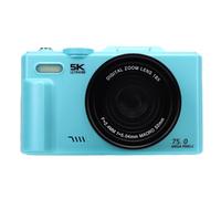 Tbest Appareil Photo Numérique 5K 75MP Zoom 18X WiFi Vlog avec écran Rabattable à 180 Degrés Objectif Grand Angle Macro 52 Mm 0,45X Carte Mémoire 64 Go pour la Photographie de Voyage