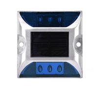 Tbest Balise Solaire LED 6 Pièces, Plots de Route pour Allée Extérieure | 2000mcd brightness, weatherproof design, day and night visibility, safe direction guidance