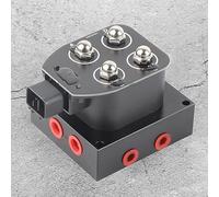 Tbest Bloc Collecteur de Suspension Pneumatique, électrovanne 12V 12.6W, Haute Performance, Durable pour Voiture et Camion, Matériau EPDM Robuste