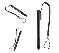 Tbest Bloc de Signature Noir en Carrelage, Chaîne à Pointe Fine Confortable sur écran Tactile Résistif, Stylet Anti-Rayures avec Corde à Ressort pour Navigateur POS PDA