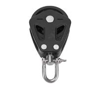 Tbest Bloc de Voile Pivotant Simple de 50 Mm, Poulie Marine, Système de Gréement de Voilier avec Roulement en Acier Inoxydable, Roue en Nylon pour le Guidage de Corde Marine