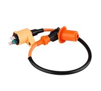Tbest Bobine D'allumage de Moto, Ensemble de Bobine D'allumage, Réponse de Récupération Rapide avec une efficacité de Combustion Améliorée pour Moteur GY6, Scooter, Cyclomoteur, Vélo (ORANGE)