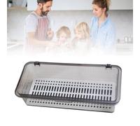 Tbest Boîte à Baguettes avec Couvercle, Conception de Drainage | Matière plastique durable, Design moderne, Organisateur polyvalent, Facile à nettoyer
