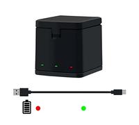 Tbest Boîte de Charge de la Batterie de la Caméra PC Fire PC 3 Voies Chargeur pour Le Héros 11 10 9 Portable Conception Compacte Type C Entrée
