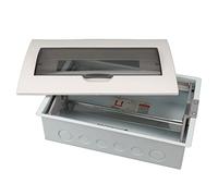Tbest Boîte de distribution électrique étanche à 15 voies avec coque transparente et rail DIN, Par défaut.