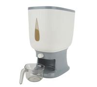Tbest Boîte de stockage de riz Distributeur de riz domestique grande capacité rebond automatique récipient de stockage de