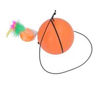 Tbest Boule de Jouet de Chat Interactif, 360 Degrés Auto-Rotation Automatique des Boules de Déménagement de Roulement Intelligent pour Chats (Orange)