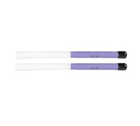 Tbest Brosse à Tambour de 1 Paire, Brosse Confortable Télescopique à Poignée Lisse en Nylon Brosse de Bâtons de Tambour pour les Performances D'entraînement (Blanc et violet)