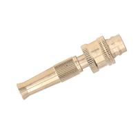 Tbest Buse de Tuyau d'arrosage, Sortie 15mm, Buse de Pulvérisation Haute Pression avec Mamelon en Cuivre pour le Jardinage, Lavage de Voiture, Nettoyage de Patio