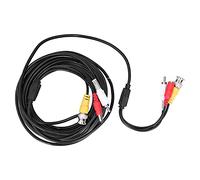 Tbest Câble CCTV 3 en 1 Connecteur BNC DC pour Caméras de sécurité Cordon Coaxial Vidéo d'alimentation 20 M Système de Surveillance DVR Bouclier en Aluminium Anti-interférence (20m)