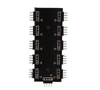 Tbest Câble D'extension de Ventilateur RGB, 4 Broches, Hub D'ordinateur, PC Mod, Carte Mère, RGB (12V 4 Broches)