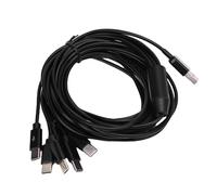 Tbest Câble Type C 6 en 1 pour Charge de Plusieurs Appareils | Matériau ABS léger et robuste, Compatibilité avec divers appareils, 4,9 pieds