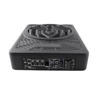 Tbest Caisson de Basses Mince alimenté par Voiture, 800 W, 10 Pouces, Amplificateur intégré avec Kit de Câblage de Lumière Ambiante pour Une Expérience Audio Améliorée (Application Arc-en-Ciel)