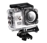 Tbest Caméra d'action HD 1080P Mini Caméscope de Sport DV avec écran de 2 Pouces, Kit de Cyclisme sous-Marin à 30 M Comprenant Un Support de Casque pour Les Aventuriers en Plein Air (White)