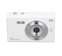 Tbest Caméra Numérique 50MP Compact sans Miroir avec Deux Caméras Arrière Avant 2,88 Pouces TFT Screen Anti Shake Prise en Charge 128 Go Carte Mémoire pour Le Voyage de Mariage Blanc