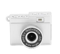 Tbest Caméra Porte-clés Minuscule Numérique HD 1080P Rétro Micro Vidéo avec écran de 1,14 Pouces Portable Voyage Extérieur Selfie ABS Batterie Lithium-ION 300 MAh (Silver)