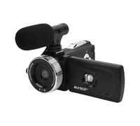 Tbest Caméra Vidéo Caméscope 4K HD 48MP F2.0 Objectif à Grande Ouverture écran Rotatif Multi-Angle 3W Lumière de Remplissage TIR Enregistreur Numérique Portable pour Vlogging et