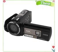 Tbest Caméscope vidéo 5K Caméra Monoculaire Zoom Numérique 18x, Appareil Photo Numérique avec écran Flip, Zoomer optique camescope