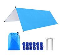 Tbest Camping Imperméable -Planen -Sonschutzent Rain Hodation Light Outdoor Map for Camping Beach Picnic, 210T Polyester Taffeta Multifonctionnel Cauve