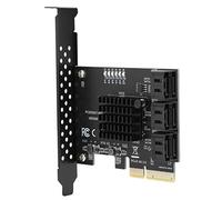 Tbest Carte Sata, Asm1166 6 Ports, PCIe Sata3.0 Disque Dur 6G Pcie3.0 Gen3 4X Adaptateur, Compatible avec /Linux/OS X/NAS/Synology