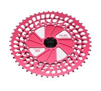 Tbest Cassette Polyvalente de 10 à 50 T 12 à Vitesse pour Aventure de Vélo de Montagne avec Une Installation Douce (Argent Rouge)