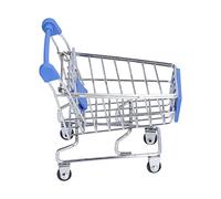 Tbest Chariot de Courses Bleu, Caddie en Fer Durable pour Magasin