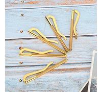 Tbest Clamp/Holder d'argent électroplaté en Acier élevé Plume Robuste pour Le Sac Brèf (Gold)