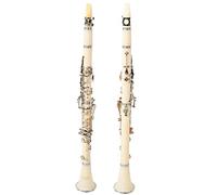 Tbest Clarinette Professionnelle 17 Touches Blanc, Tube en Bakélite, Jeu de Boutons de Placage pour Étudiants et Débutants (e0c80c06-69a9-4e65-884e-9d0e20265048)