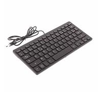 Tbest Clavier Muet Ultra Fin Filaire - Mini Interface USB, 78 Touches pour Ordinateur Portable et de Bureau - Petit Format Linguistique