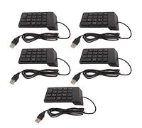 Tbest Clavier Numérique Filaire avec Design Ergonomique 18 Touches (5PCS) | Connexion USB, grande compatibilité, adapté aux opérations bancaires, taille portable, fonctionnement silencieux