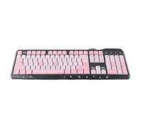 Tbest Clavier Rose Rechargeable Ordinateur Complet Mignon et Ensemble de Souris Sanrio avec pavé Numérique Clavier USB Filaire Ultra-Mince Dessin animé Mignon pour Bureau à Domicile (Poudre Noire)