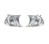 Tbest Clignotants D'angle, Feux D'angle Avant de Voiture Gauche Droite Lentille Transparente Clignotants de Remplacement pour 3 Series E46 Coupé 1998 à 2001(Blanc 63126904307 63126904308)