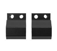 Tbest Clip D Angle pour Rail de Caisse, Support de Fixation avec Trou fileté M8, 2 Supports et 4 Boulons for Système de Rail (BLACK)