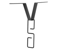 Tbest Clip de Gouttière en Chaîne de Pluie, Crochet Adaptateur en Forme de V en Fer Robuste, Ajustement Universel pour Les Tuyaux de Descente, Contrôle des Tuyaux de Vidange, plaqué Zinc Noir